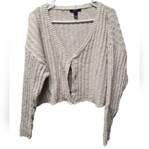 Forever 21 Beige Knit Cardigan Large
